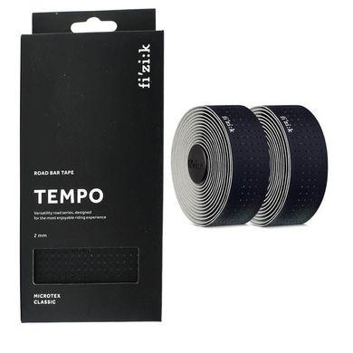 Обмотка руля Fi'zi:k Tempo Microtex Classic, чёрная, 2 мм, гревел / шоссе купить в Украине