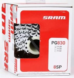 Кассета 8 скоростей SRAM PG-830, набор звёзд 11-28, хромированное покрытие купить в Украине