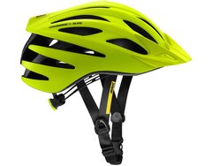 Шлем велосипедный Mavic Crossride SL Elite, ярко-салатовый цвет, размер M / 54 - 59 см, с козырьком и сеткой от насекомых купить в Украине