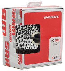 Кассета SRAM PG-980, набор звёздочек 11-34, на 9 скоростей, алюминиевый паук + PowerGlide II купить в Украине
