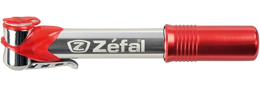 Насос Zéfal Air Micro, cеребристо - красный, 165 мм, алюминиевый корпус купить в Украине