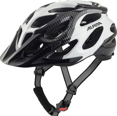 Велосипедный шлем Alpina Thunder 2.0, чёрно-белый, 52 - 57 см купить в Украине